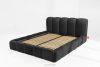 MERIDE Čalúnená posteľ 200 cm s antracitovým prešívaním antracitová - obrázok 13
