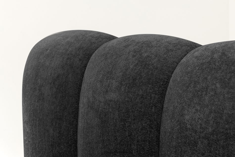 MERIDE Čalúnená posteľ 200 cm s antracitovým prešívaním antracitová - obrázok 14