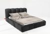 MERIDE Čalúnená posteľ 200 cm s antracitovým prešívaním antracitová - obrázok 2