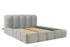 MERIDE Čalúnená posteľ 200 cm so svetlosivým prešívaním svetlo šedá - obrázok 3