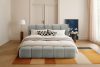 MERIDE Čalúnená posteľ 200 cm so svetlosivým prešívaním svetlo šedá - obrázok 22
