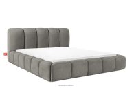 Čalúnená posteľ 200 cm s tmavosivým prešívaním