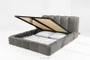 MERIDE Čalúnená posteľ 200 cm s tmavosivým prešívaním tmavo šedá - obrázok 12