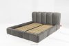 MERIDE Čalúnená posteľ 200 cm s tmavosivým prešívaním tmavo šedá - obrázok 13