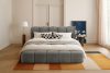 MERIDE Čalúnená posteľ 200 cm s tmavosivým prešívaním tmavo šedá - obrázok 22