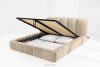 MERIDE Čalúnená posteľ 200 cm v štýle Japandi s béžovým prešívaním béžová - obrázok 12