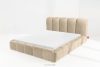 MERIDE Čalúnená posteľ 200 cm v štýle Japandi s béžovým prešívaním béžová - obrázok 14