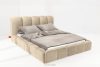 MERIDE Čalúnená posteľ 200 cm v štýle Japandi s béžovým prešívaním béžová - obrázok 2