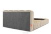 MERIDE Čalúnená posteľ 200 cm v štýle Japandi so sivobéžovým prešívaním šedo-béžová - obrázok 6