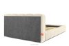 MERIDE Čalúnená posteľ 200 cm v štýle Japandi s ecru prešívaním ekru - obrázok 6