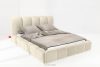 MERIDE Čalúnená posteľ 200 cm v štýle Japandi s ecru prešívaním ekru - obrázok 2
