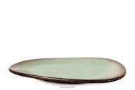 Ručne glazovaný šalviová farba jedálenský tanier