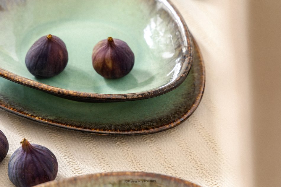 PRIMA Ručne glazovaný šalviová farba hlboký tanier šalviová farba - obrázok 5