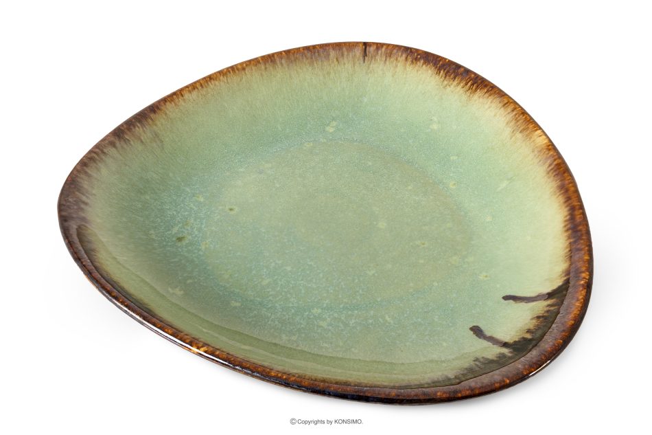 PRIMA Hlboký servírovací tanier ručne glazovaný šalviová farba šalviová farba - obrázok 2