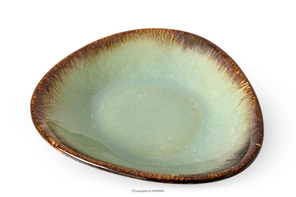 PRIMA Hlboký servírovací tanier ručne glazovaný šalviová farba šalviová farba - obrázok 2