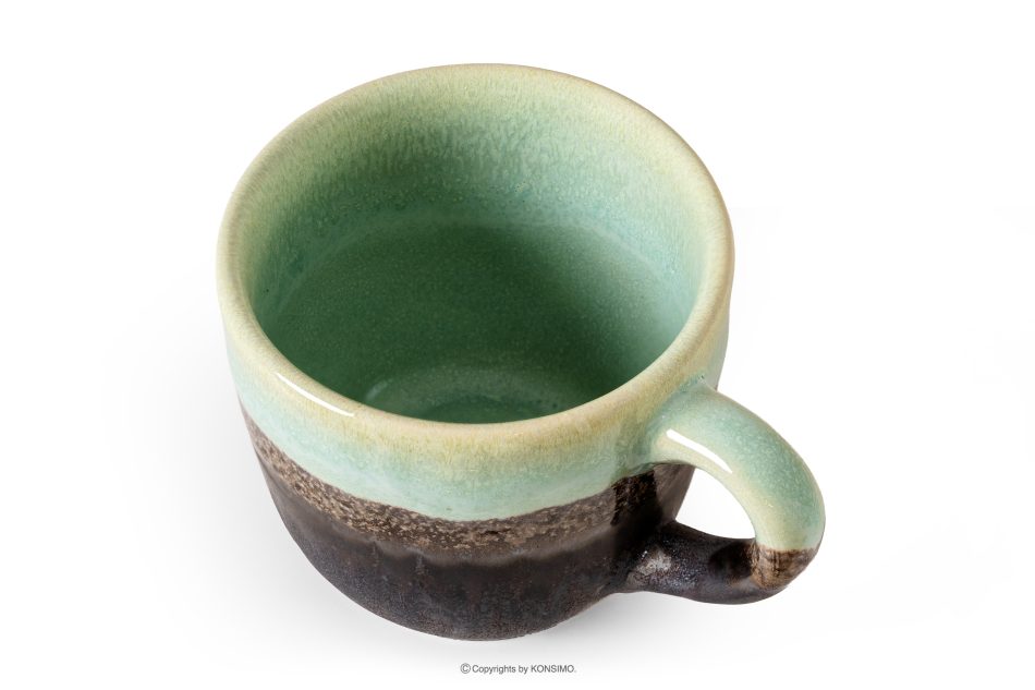 PRIMA Ručne glazovaná šalviová farba šálka na kávu šalviová farba - obrázok 2