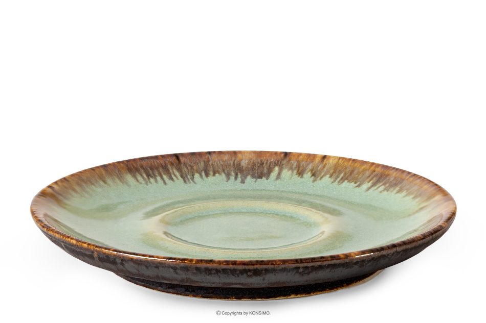 PRIMA Ručne glazovaný šalviová farba podšálek na šálku espressa šalviová farba - obrázok 0