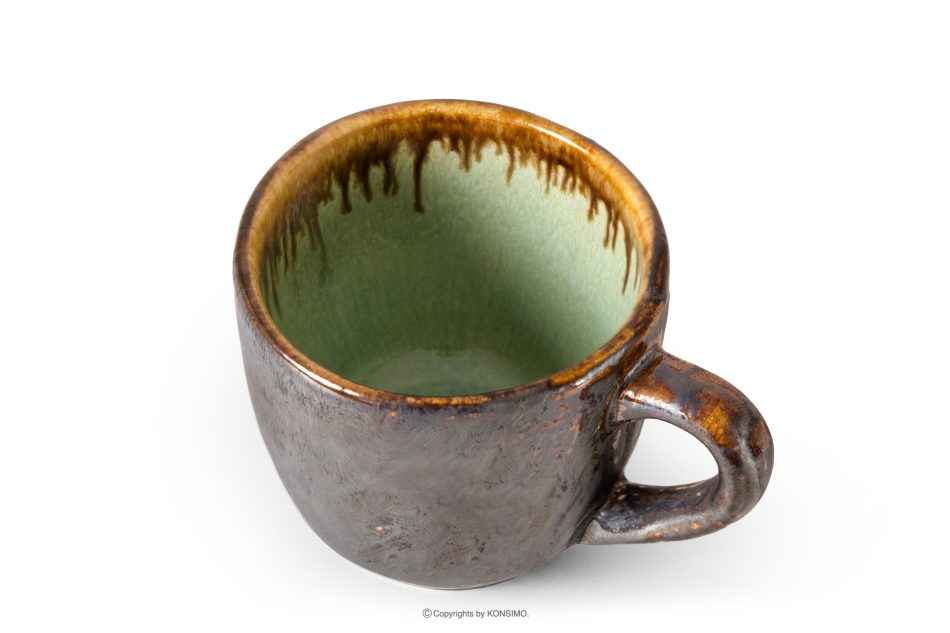 PRIMA Ručne glazovaná šalviová farba šálka na espresso šalviová farba - obrázok 2