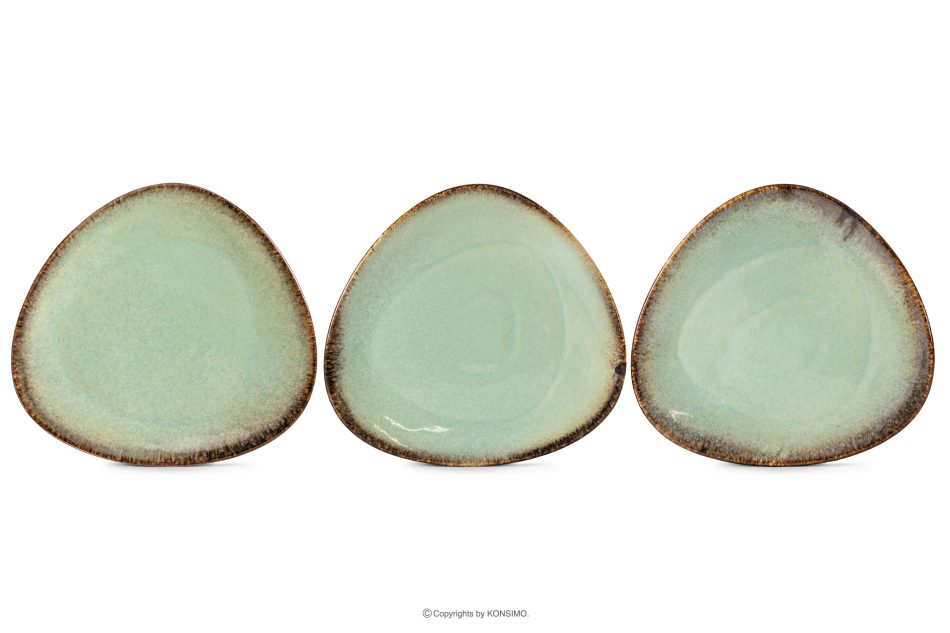 PRIMA Ručne glazovaný keramický dezertný tanier 6 ks šalviová farba šalviová farba - obrázok 6