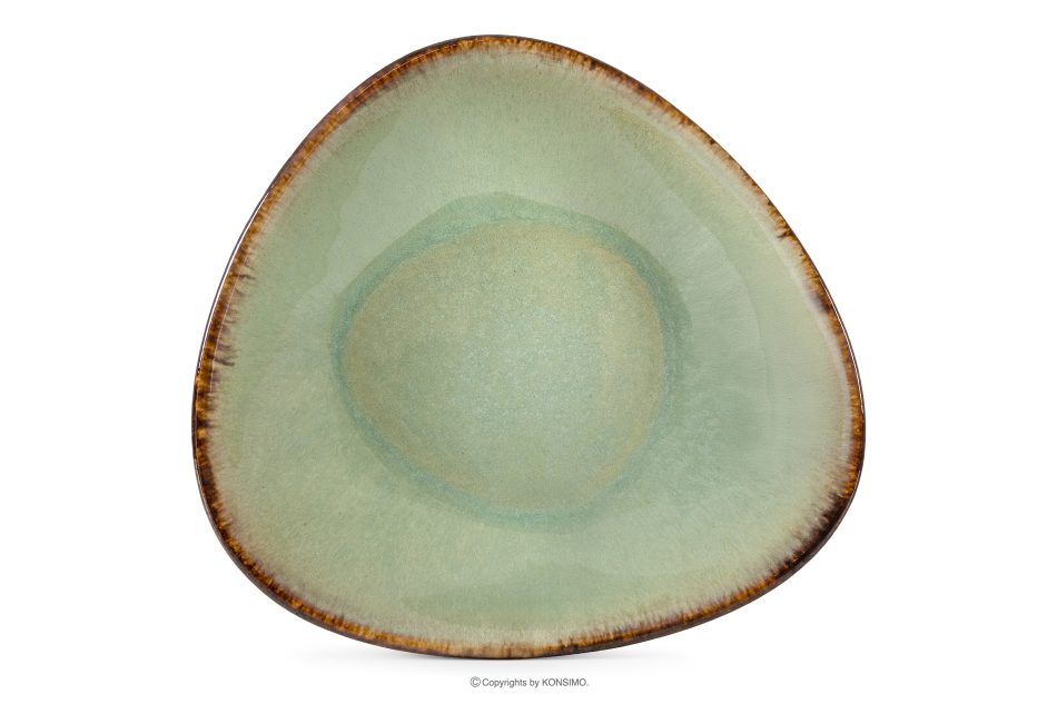 PRIMA Ručne glazovaný keramický hlboký tanier 6 ks šalviová farba šalviová farba - obrázok 5