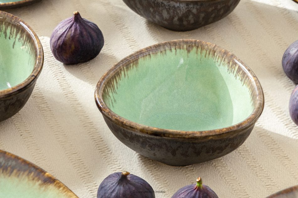 PRIMA Ručne glazovaná keramická misa na šalát 6 ks šalviová farba šalviová farba - obrázok 7