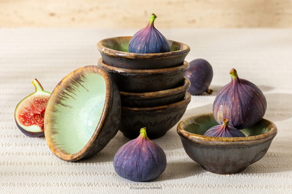 PRIMA Ručne glazovaná keramická misa na dip 6 ks šalviová farba šalviová farba - obrázok 1