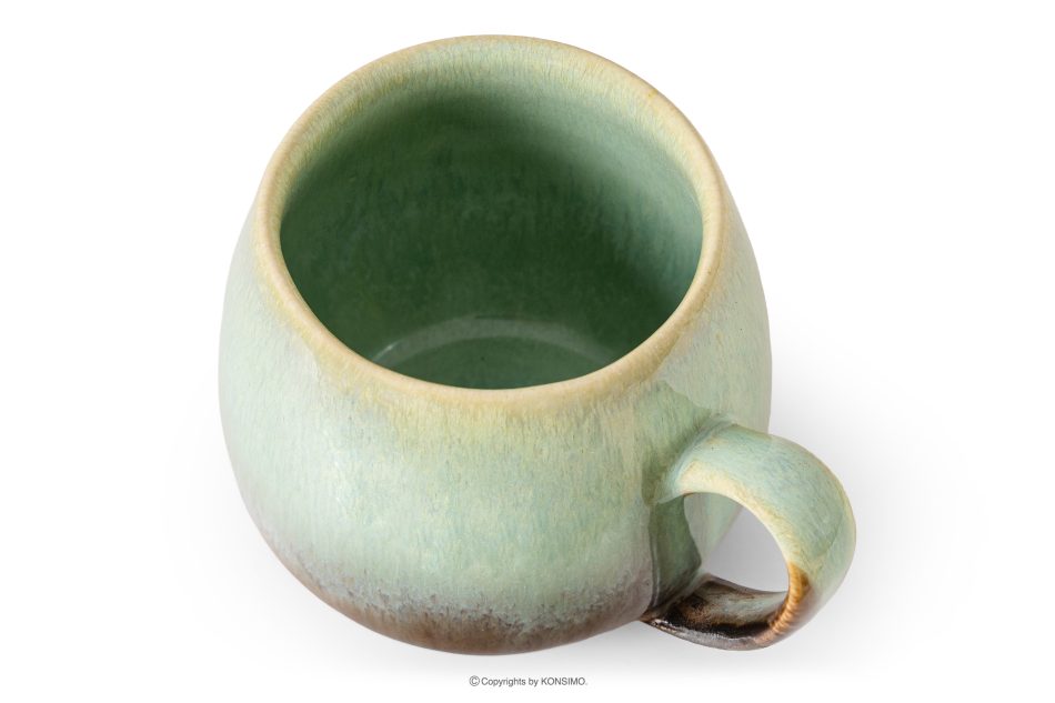 PRIMA Ručne glazovaný keramický hrnček 6 ks šalviová farba šalviová farba - obrázok 3