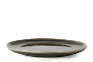 Keramický tanier v rustikálnom štýle hnedá/sivá/béžová