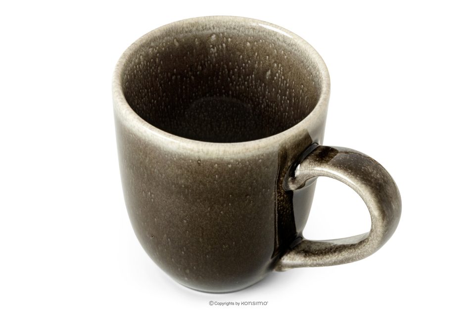 EDA Keramický hrnček v rustikálnom štýle hnedá/sivá/béžová hnedá/sivá/béžová - obrázok 2