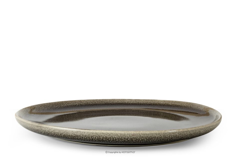 EDA Keramický dezertný tanier v rustikálnom štýle hnedá/sivá/béžová 6 ks. hnedá/sivá/béžová - obrázok 2