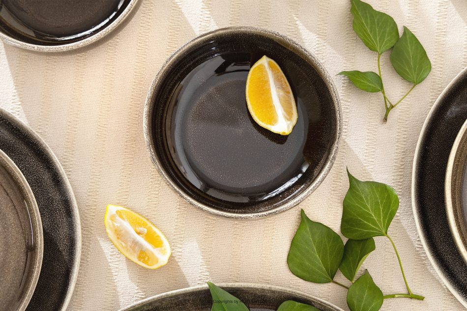 EDA Keramická miska v rustikálnom štýle hnedá/sivá/béžová 6 ks. hnedá/sivá/béžová - obrázok 8