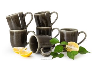 EDA, https://konsimo.sk/kolekcie/eda/ Keramický hrnček v rustikálnom štýle hnedá/sivá/béžová 6 ks. hnedá/sivá/béžová - obrázok