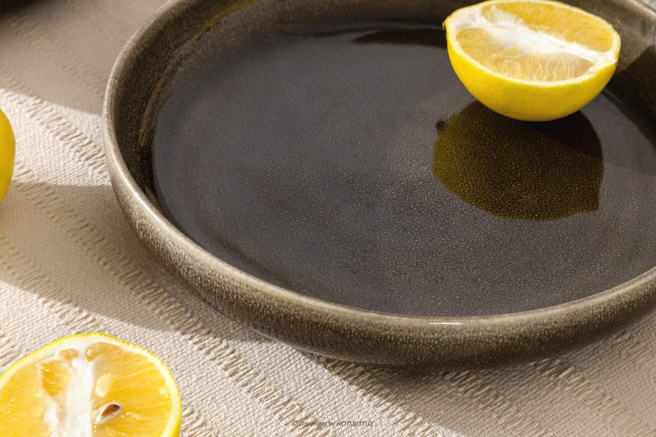 EDA Súprava riadu pre 6 osôb (24 ks) z keramiky v rustikálnom štýle hnedá/sivá/béžová hnedá/sivá/béžová - obrázok 14