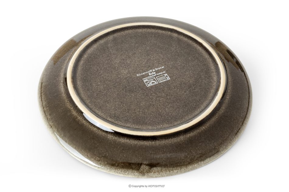 EDA Jedálenský servis pre 6 osôb (32 ks) z keramiky v rustikálnom štýle v hnedá/sivá/béžová farbe hnedá/sivá/béžová - obrázok 5