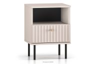 Úzky elegantný nočný stolík v krémovej farbe