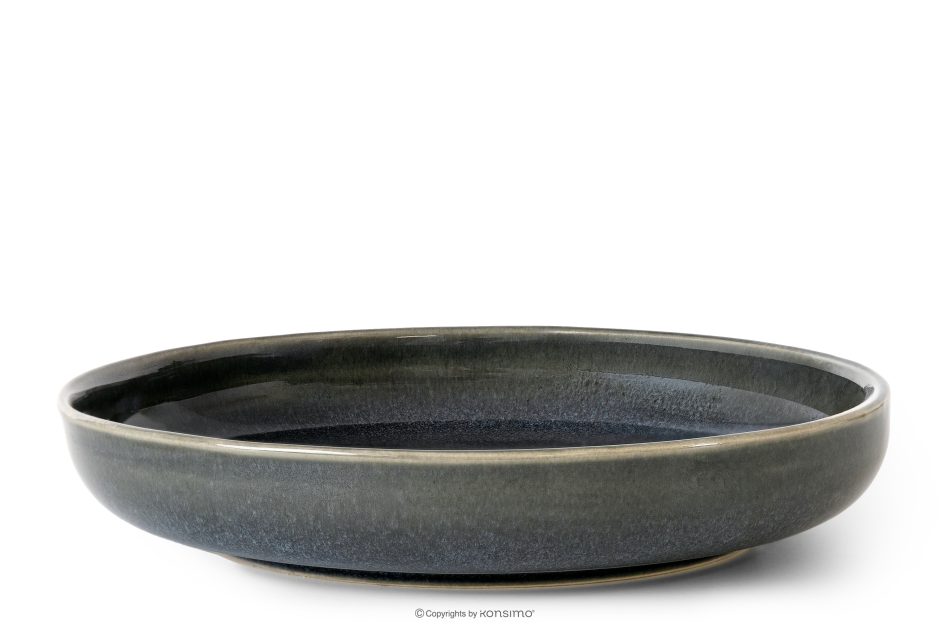 EDA Keramický tanier na polievku v rustikálnom štýle modrá/sivá/béžová modrá/sivá/béžová - obrázok 0