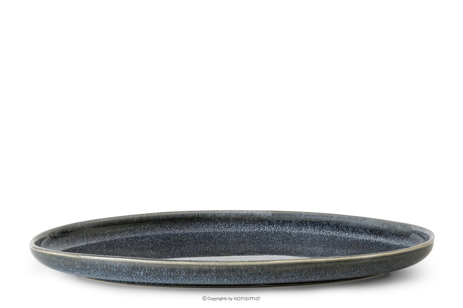 EDA Keramický servírovací tanier v rustikálnom štýle modrá/sivá/béžová modrá/sivá/béžová - obrázok 0