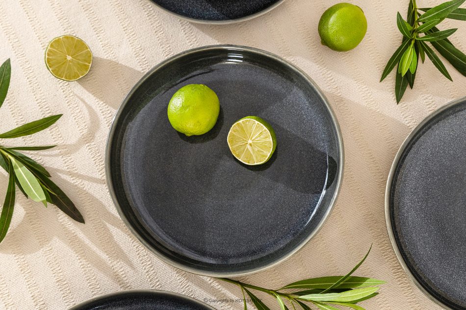 EDA Keramický hlboký tanier v rustikálnom štýle modrá/sivá/béžová 6 ks. modrá/sivá/béžová - obrázok 7