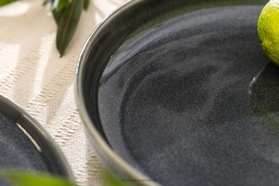 EDA Keramický hlboký tanier v rustikálnom štýle modrá/sivá/béžová 6 ks. modrá/sivá/béžová - obrázok 8