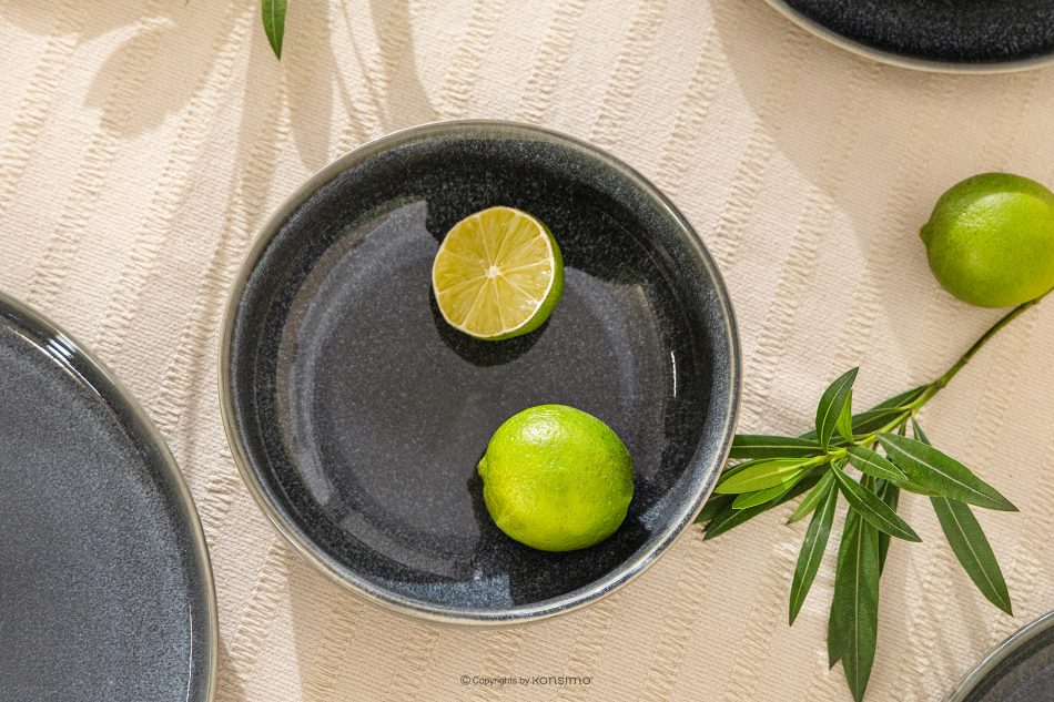 EDA Keramická miska v rustikálnom štýle modrá/sivá/béžová 6 ks. modrá/sivá/béžová - obrázok 6