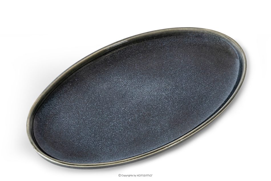 EDA Sada servírovacích tanierov (2 ks) z keramiky v rustikálnom štýle modrá/sivá/béžová modrá/sivá/béžová - obrázok 2