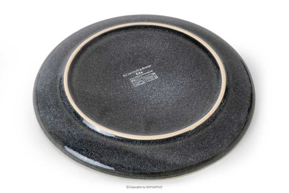 EDA Súprava riadu pre 6 osôb (24 ks) z keramiky v rustikálnom štýle modrá/sivá/béžová modrá/sivá/béžová - obrázok 5