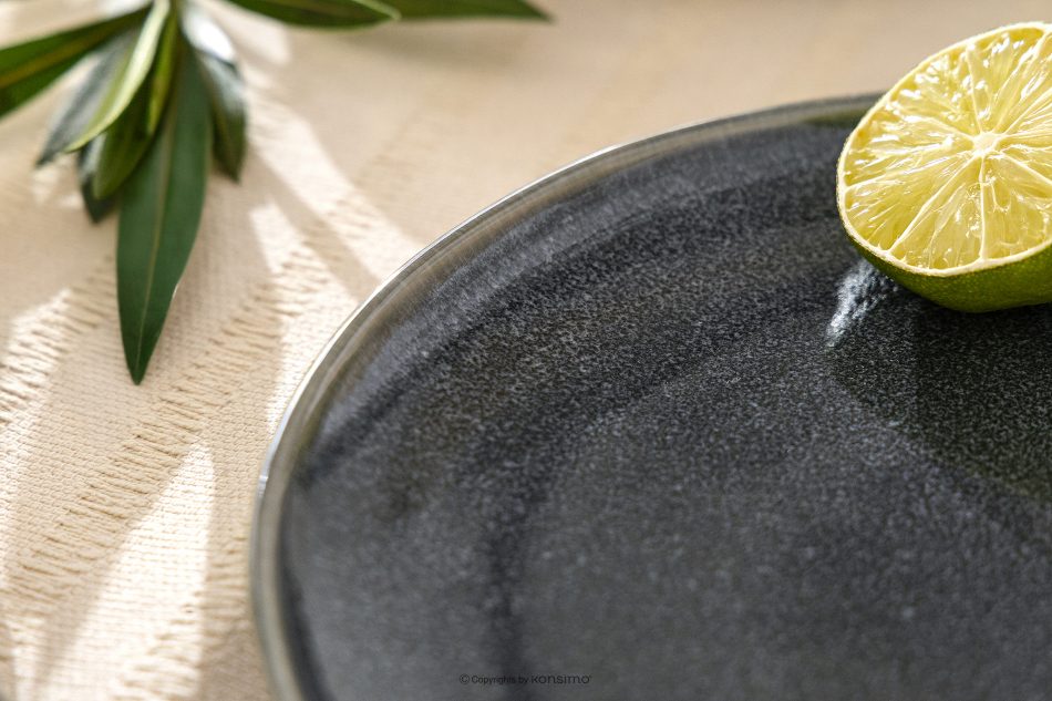 EDA Raňajkový servis pre 6 osôb (18 ks) z keramiky v rustikálnom štýle v modrá/sivá/béžová farbe modrá/sivá/béžová - obrázok 9