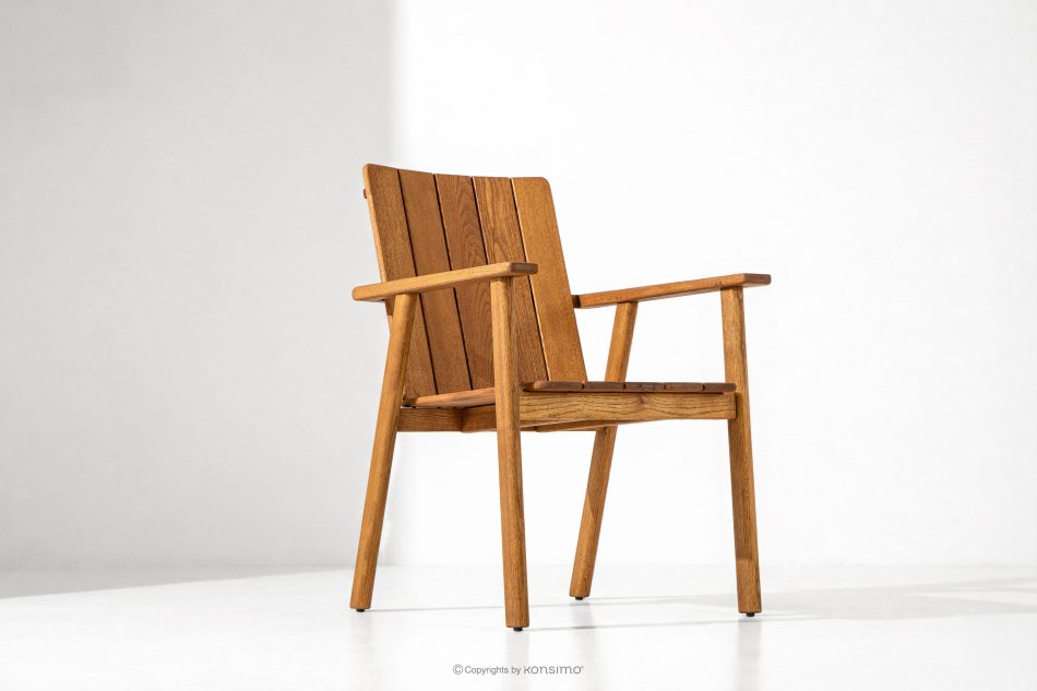 ORTUS Drevená záhradná stolička, hnedá hnedá - obrázok 10