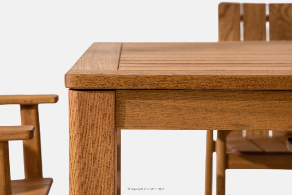 ORTUS Súprava dreveného záhradného nábytku, stoličky a stôl, hnedá hnedá - obrázok 10