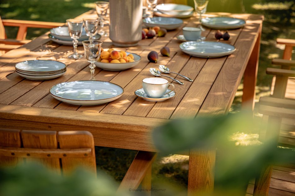 ORTUS Súprava dreveného záhradného nábytku, stoličky a stôl, hnedá hnedá - obrázok 23