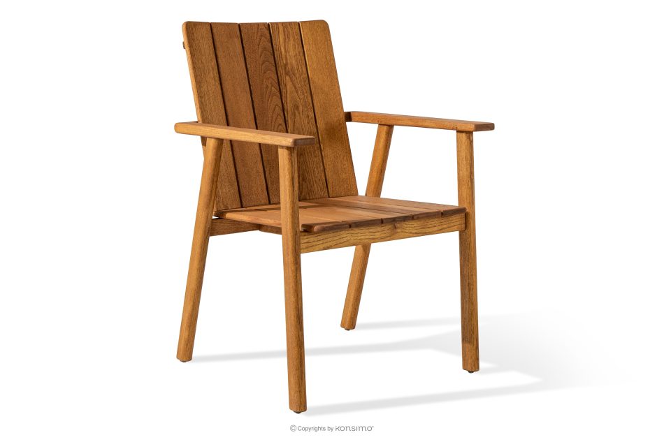 ORTUS Súprava dreveného záhradného nábytku, stôl so stoličkami, hnedá hnedá - obrázok 3