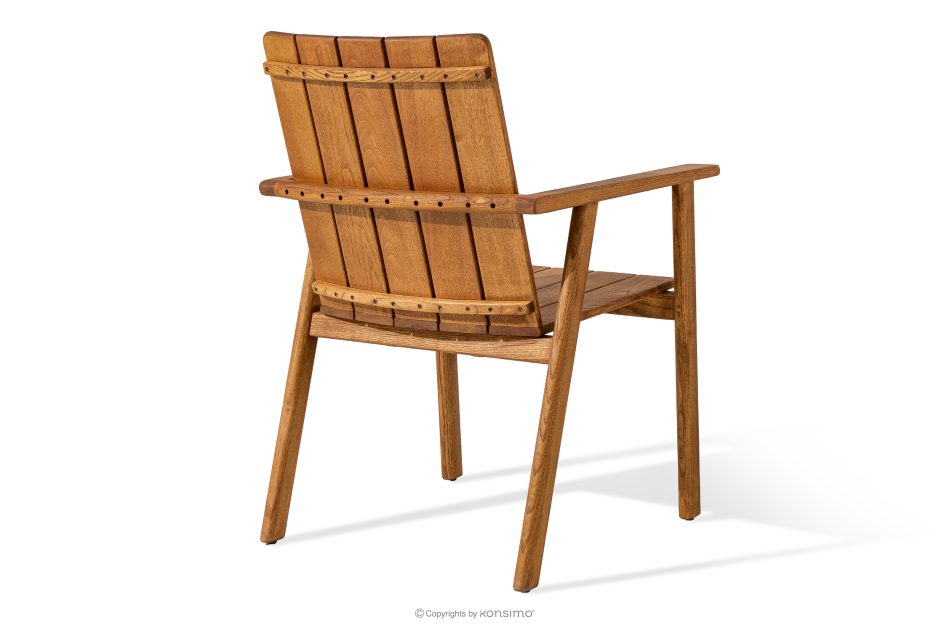 ORTUS Súprava dreveného záhradného nábytku, stôl so stoličkami, hnedá hnedá - obrázok 4