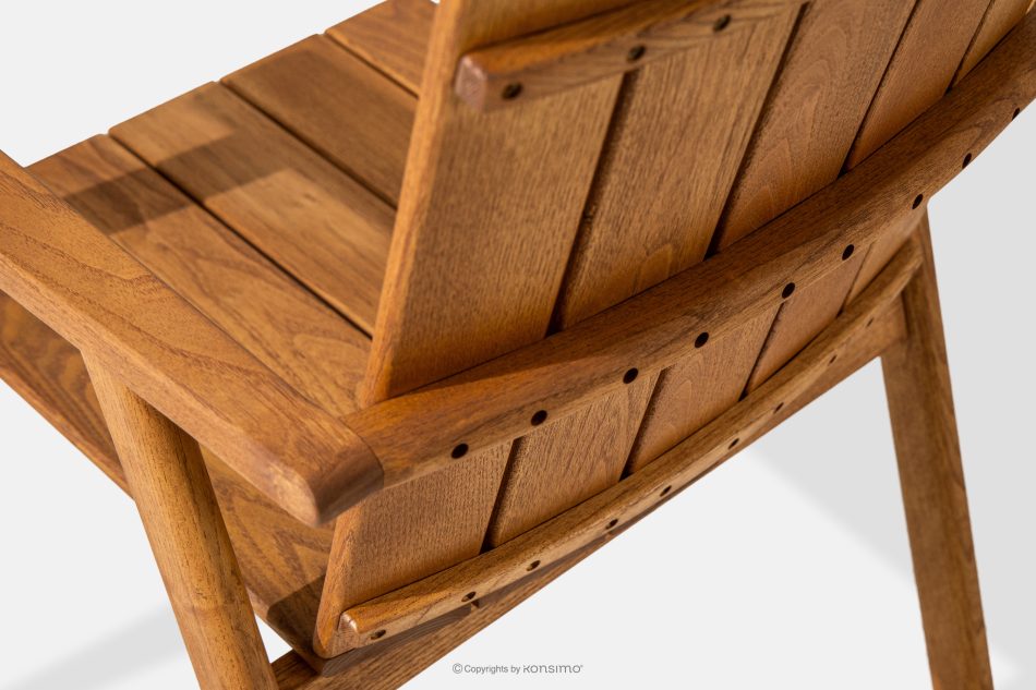 ORTUS Súprava dreveného záhradného nábytku, stôl so stoličkami, hnedá hnedá - obrázok 7