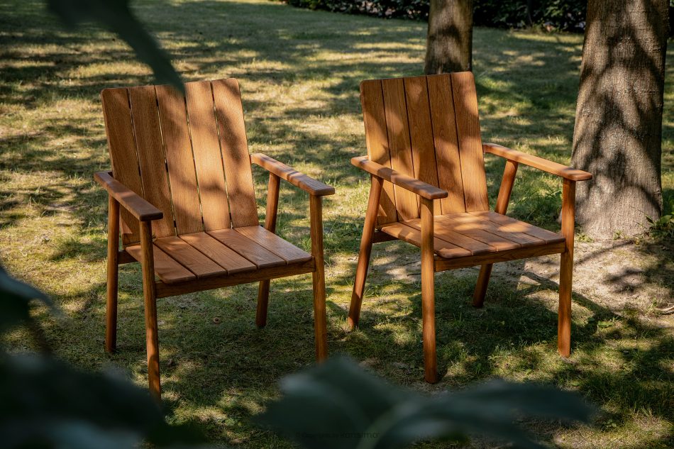 ORTUS Súprava dreveného záhradného nábytku, stôl so stoličkami, hnedá hnedá - obrázok 24